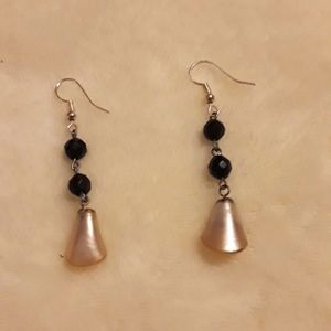 Hand Crafted Vintage Earrings, sterling silver hooks.